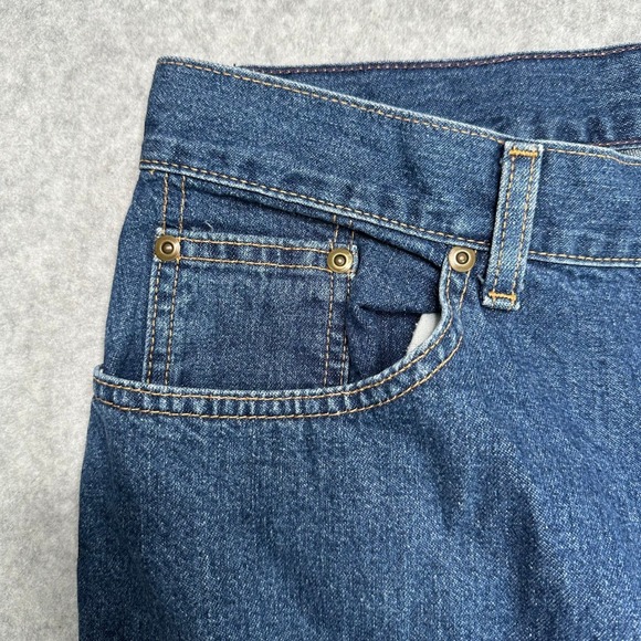 VTG LL Bean Original Fit Denim Jeans 16 Petite Blue Cotton Women Casual Classic - Picture 2 of 2